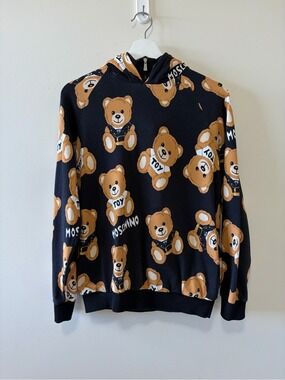 Moschino Teen Kids Unisex Black Teddy Bear Hoody 14Y